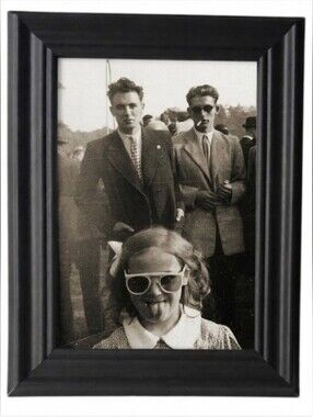 Vintage photo of little girl Super Cute Funny  Retro Girl With Sunglasses Framed